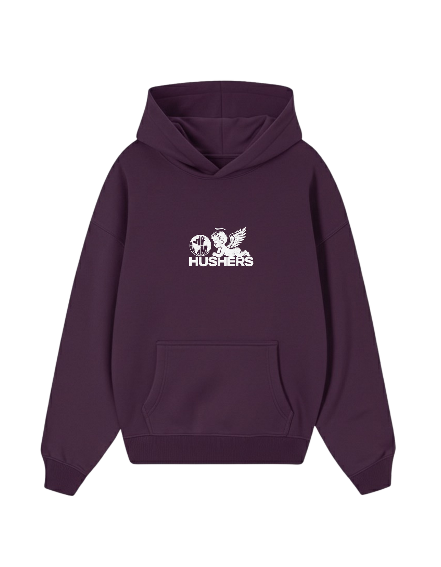 WORLD GAZER OVERSIZED AUBERGINE HOODIE