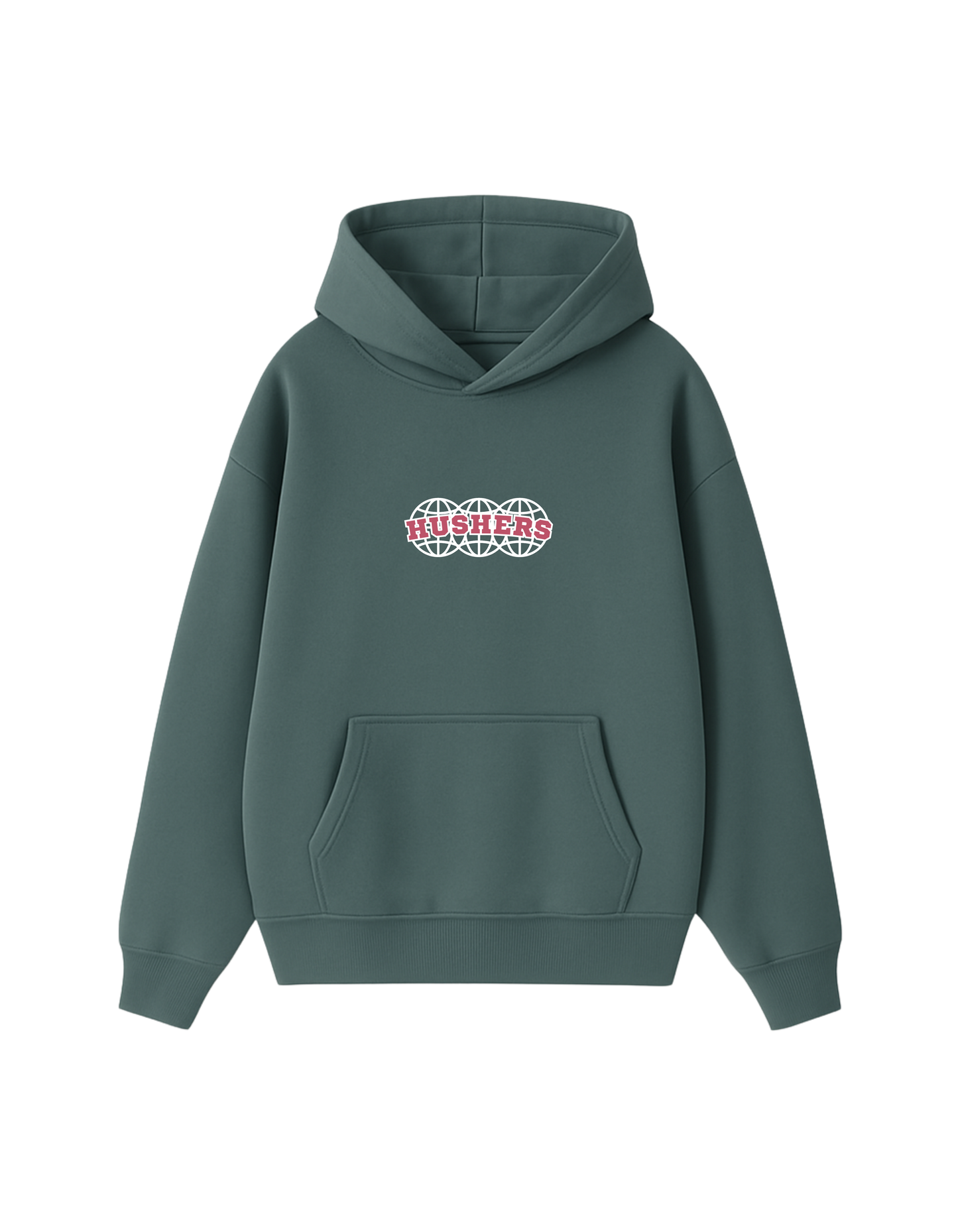GLOBALLY OVERSIZED MUTED AQUA GREEN HOODIE