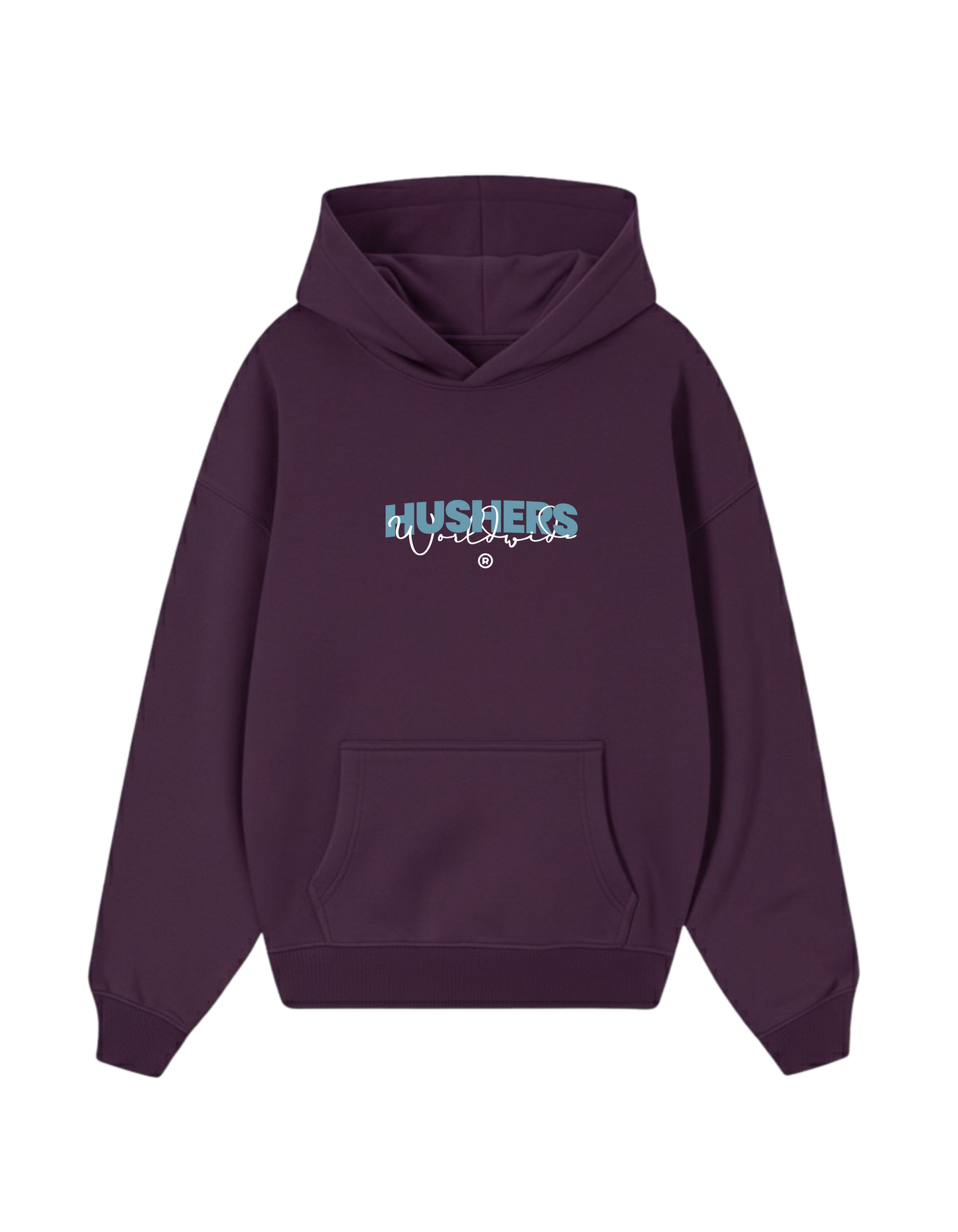 NO RUSH OVERSIZE AUBERGINE HOODIE