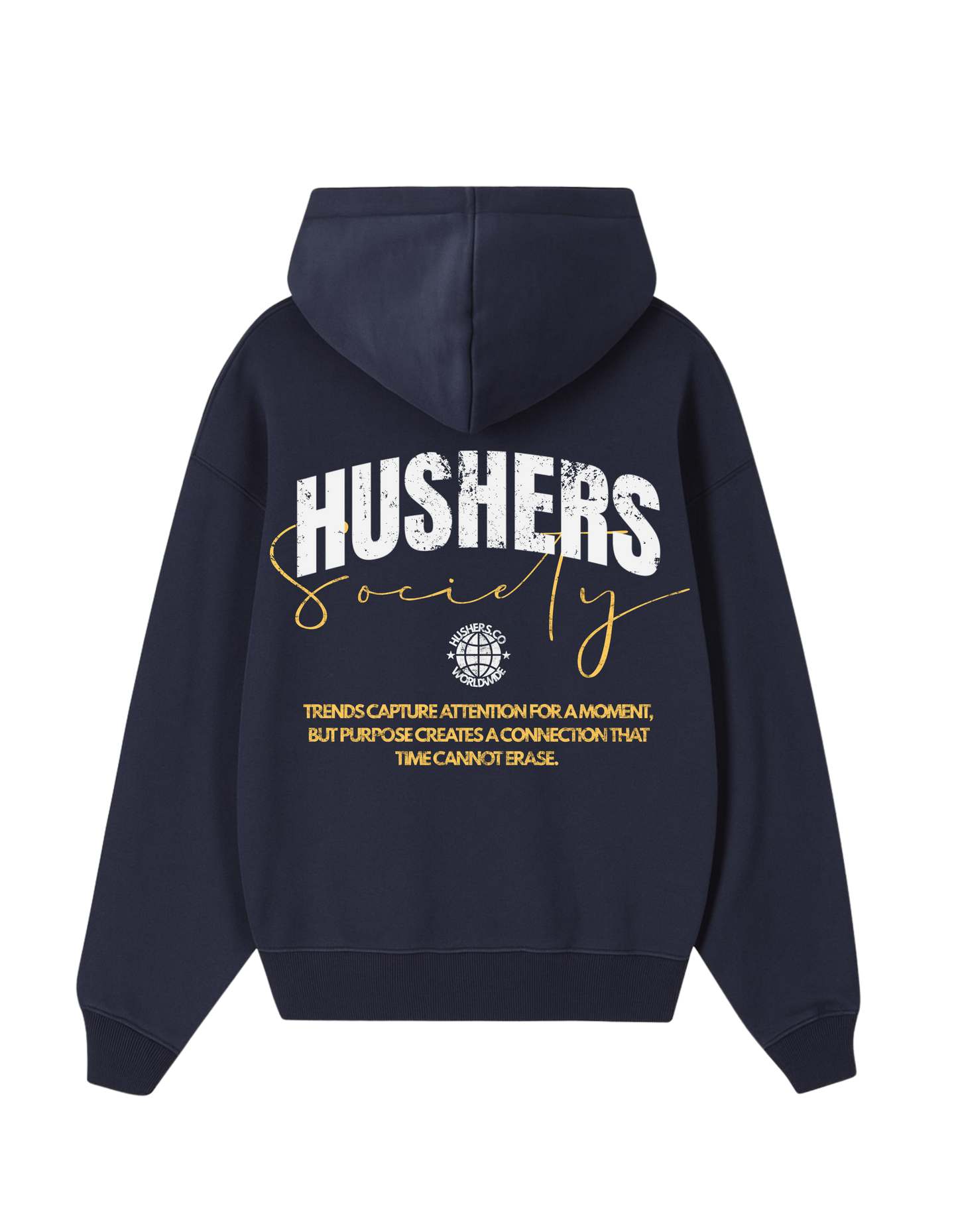 SOCIETY OVERSIZED NAVY BLUE HOODIE