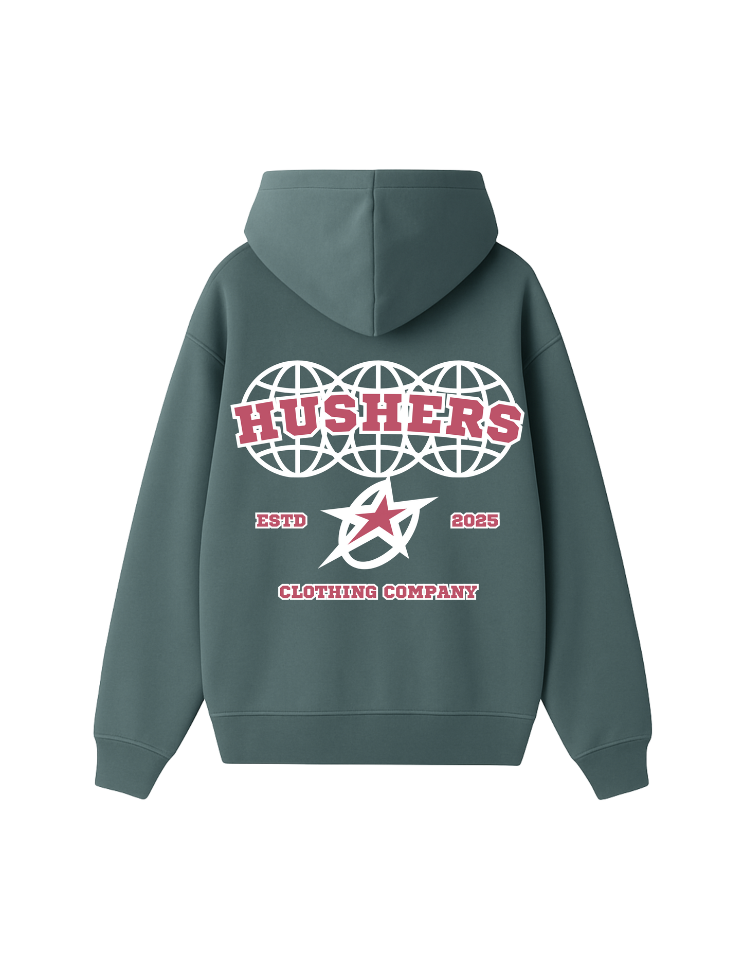 GLOBALLY OVERSIZED MUTED AQUA GREEN HOODIE