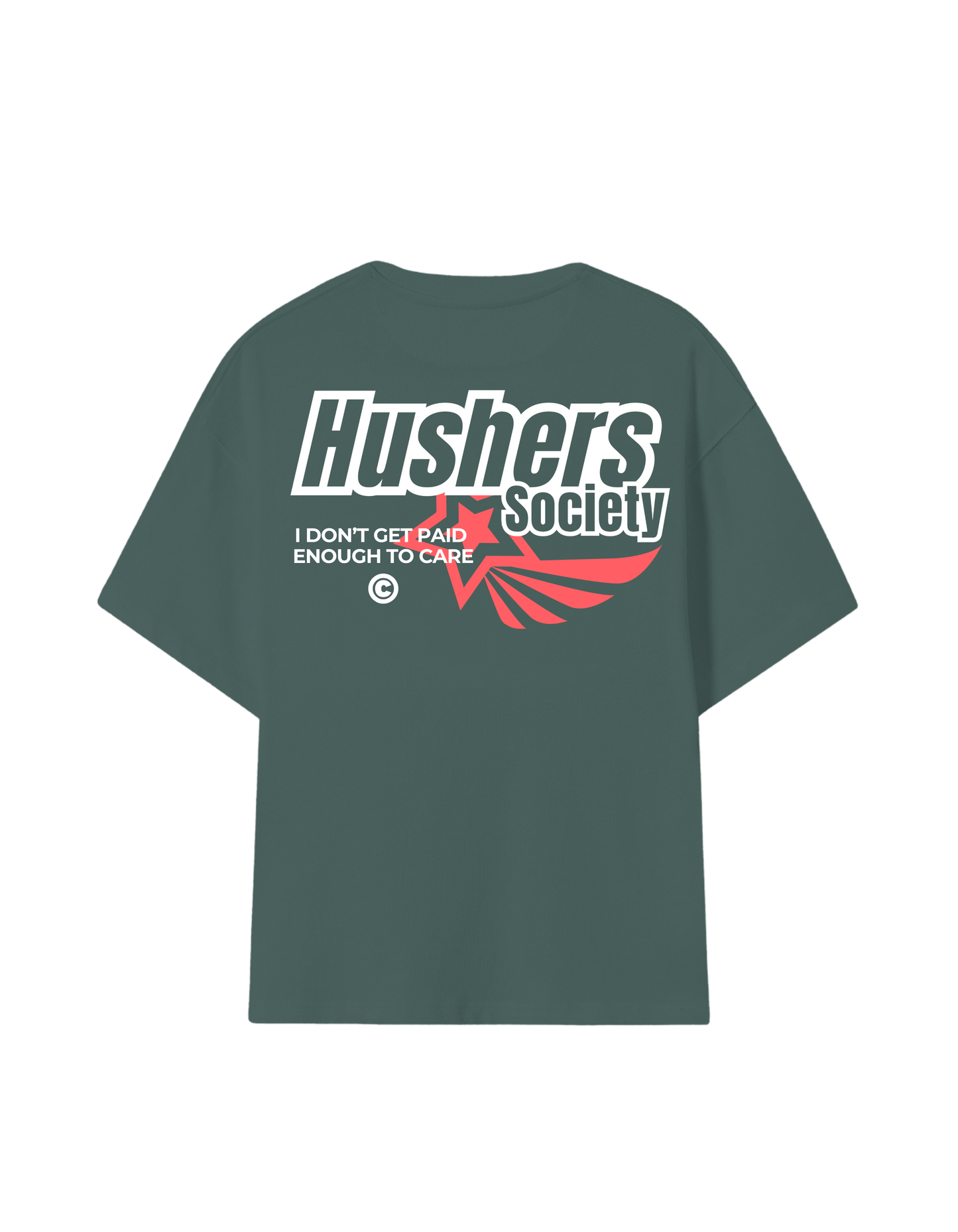 CAREFREE STAR MUTED AQUA GREEN TEE